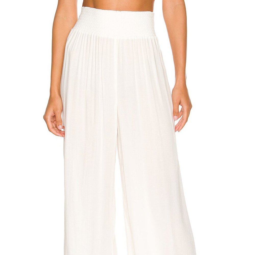 Alice + Olivia Russell Super High Waisted Smocked Pant